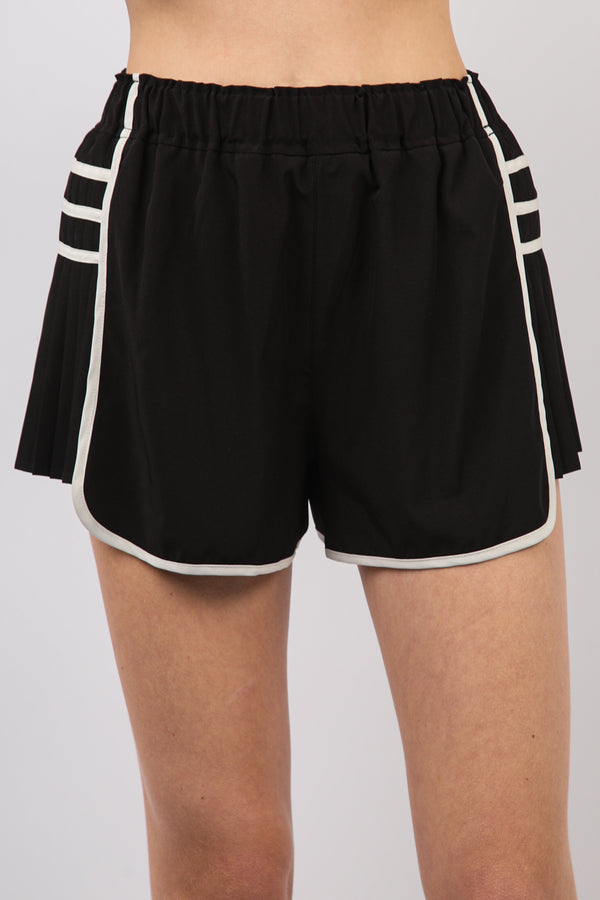 Side Pleate Athletic Shorts