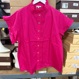 Pink Power Ruffle Top