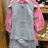 Blue Skies Gingham Romper