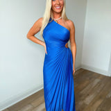 Blue Muse One Shoulder Dress