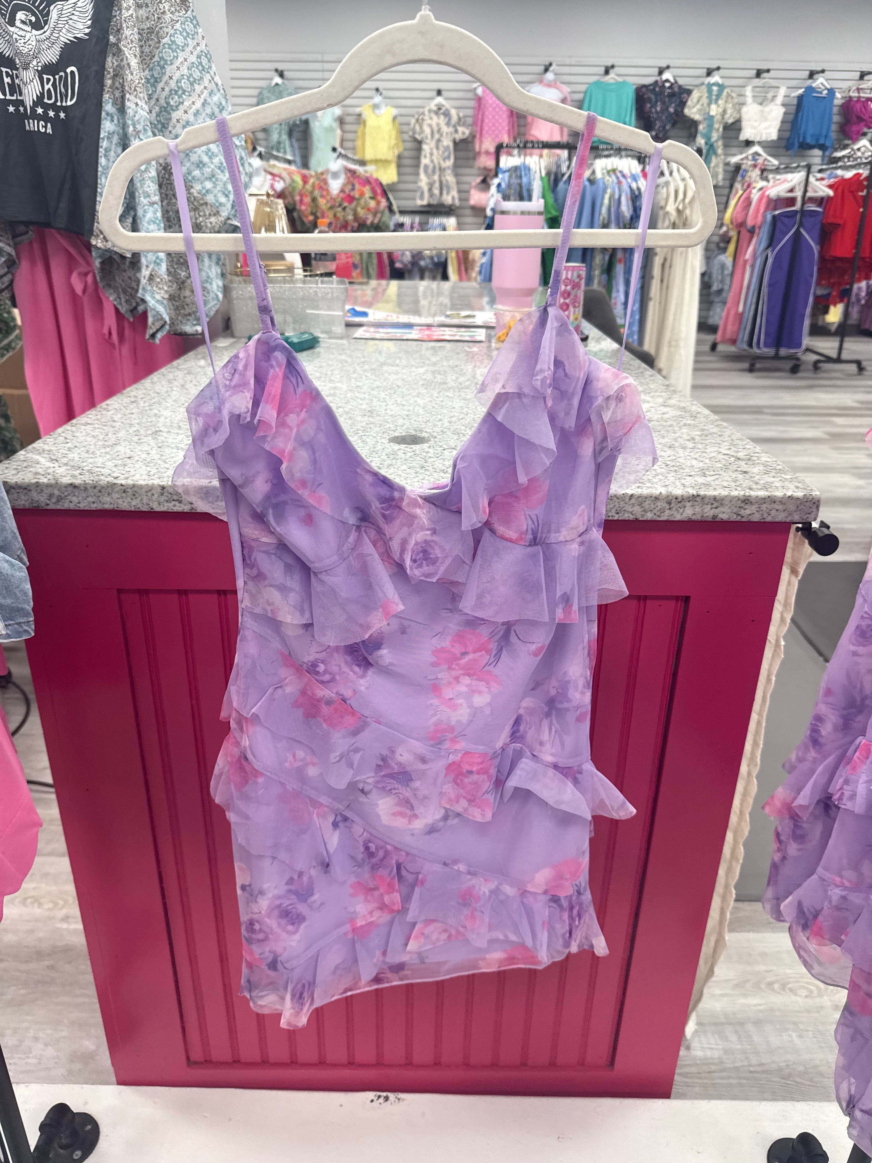 Lavender Nights Mini Dress