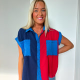 American Charm Colorblock Top