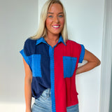 American Charm Colorblock Top