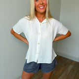 Easy Breezy Button Top