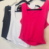 Double layered cropped tank top
