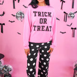 Trick or Treat Polka Dot Patch Pullover