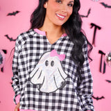 Spooky Gal Gingham Pullover
