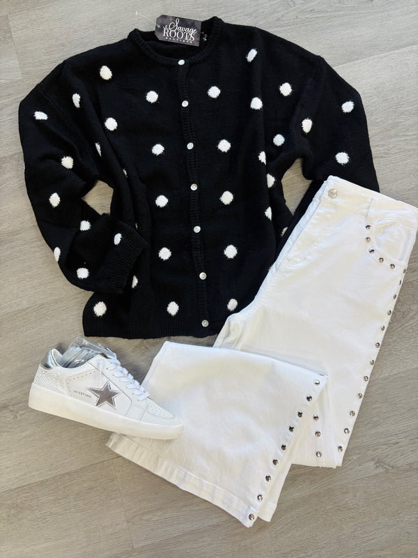 Classic Charm Polka Dot Cardigan
