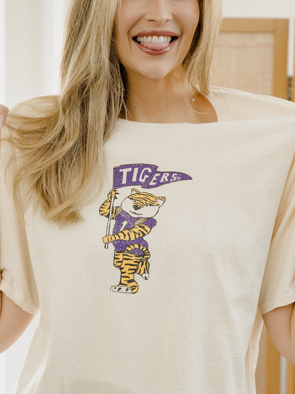 Tigers Mascot with Flag Tee