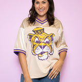 LSU Tiger Eye (Licensed) | Sequin Design Football Jersey Butter