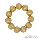 Matte Gold 20MM Beaded Stretch Bracelet