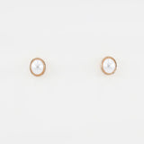 Pearl Gold Oval Earring