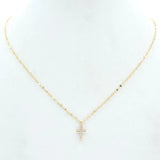 Dainty Rhinestone Cross Necklace