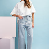 On Trend Straight Leg Denim