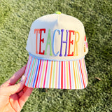Teacher Hat Rainbow