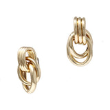 Gold Layered Post with Circles 1" Earring