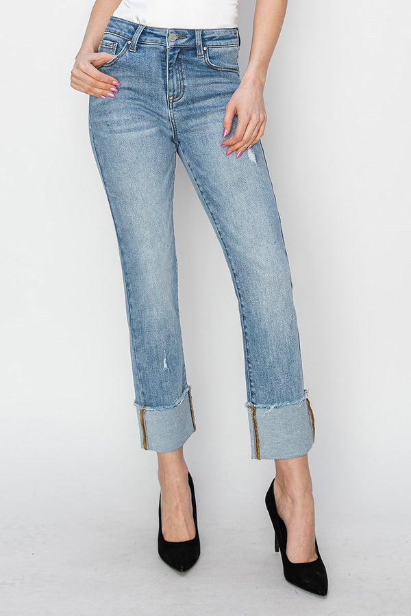 The Crystal Cuffed Denim | RISEN DENIM