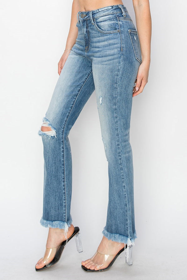 The Whitney Denim High Rise Boot Cut Jeans  | RISEN