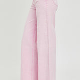 The Ciara Pink Denim Wide Leg Jeans
