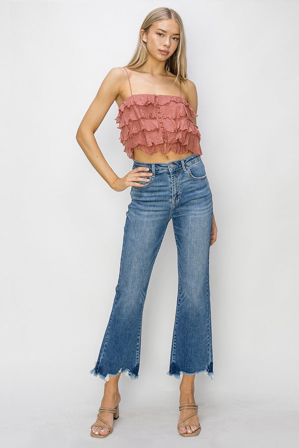 The Eve Denim | High Rise Crop Flare