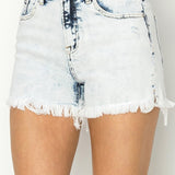 The Faith Acid Wash Denim Shorts