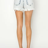 The Faith Acid Wash Denim Shorts
