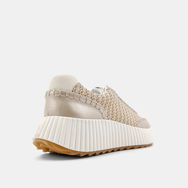 The Selina Sneaker - Cream and Gold