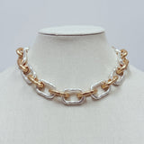 Hammered Matte Chain Necklace