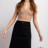 Say You'll Be Mine Cropped Collared Top
