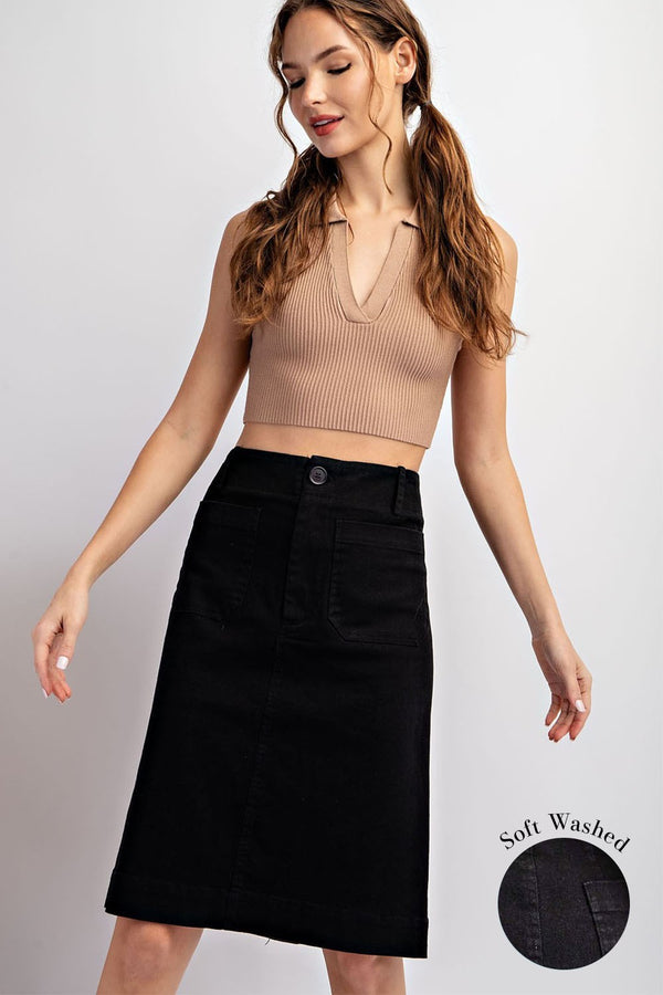 Say You'll Be Mine Cropped Collared Top