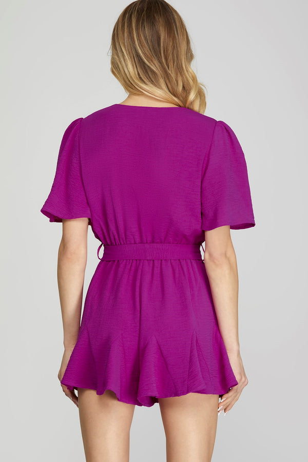 Take Me With You Purple Romper