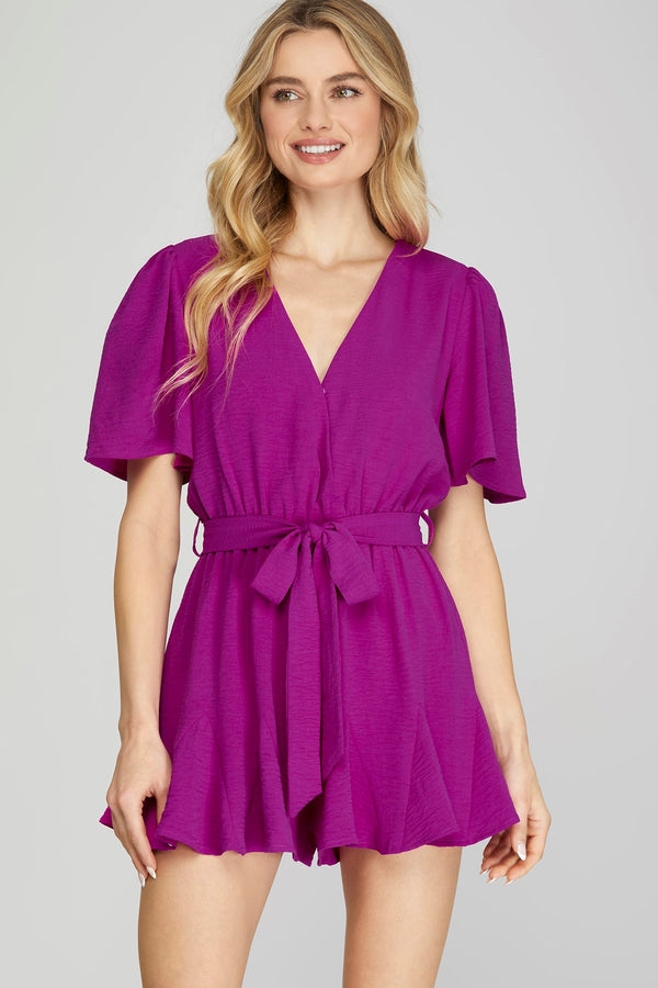 Take Me With You Purple Romper