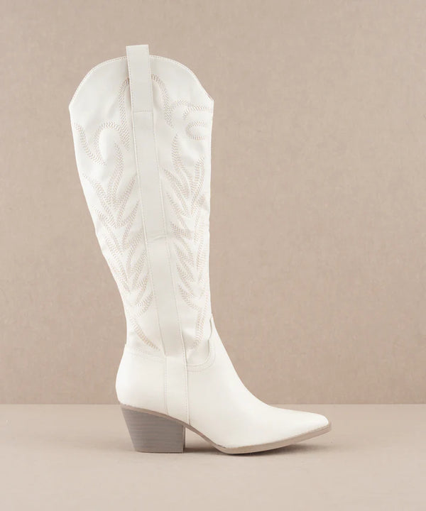 Walkin' Down Broadway White Cowgirl Boots