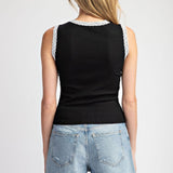 Bow Sleeveless Tank Top