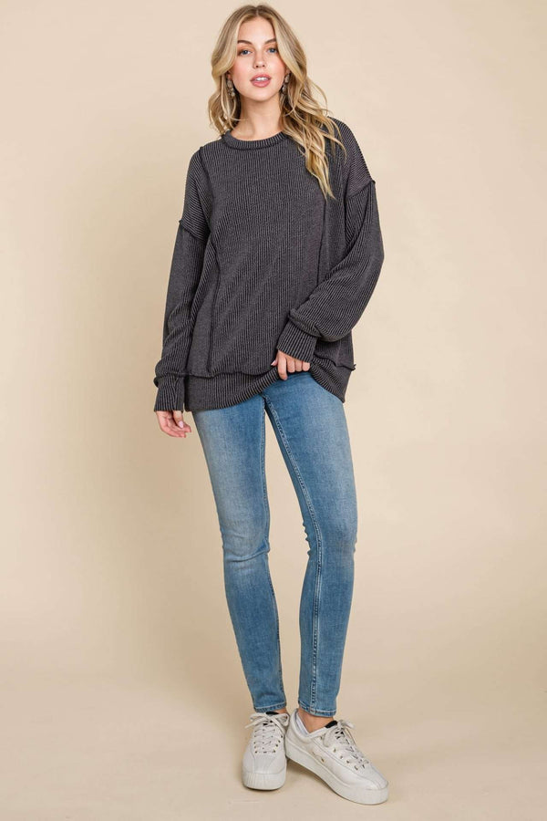 Only Yours Ribbed Long Sleeve Top