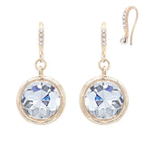 Clear Rhinestone and Gold Fishhook 1" Earring