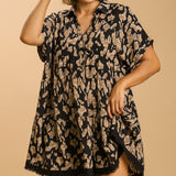 Collared Animal Print Dress