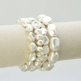 4 Piece Organic Shape CCB Stretch Bracelet Set