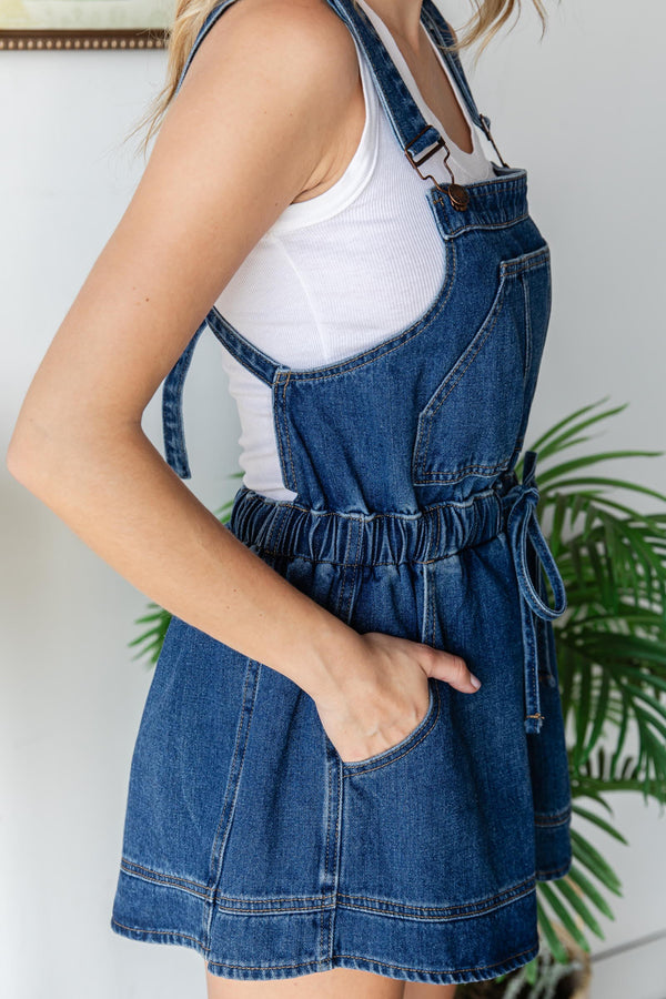 Holy Smokes Denim Overall Romper