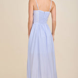 I Chose You Embroidered Floral Strap Midi Dress