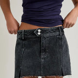 The Kimmie Low Waist Charcoal Skirt
