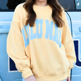 Butter/Light Blue Polka Dot Sweatshirt