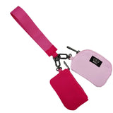 Pink / Light Pink Lulu Mac Double Pouch Wristlets