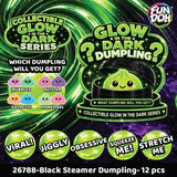 Glow in Dark Mystery Dumpling Squishy Black Basket
