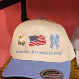 GO AMERICA, IT'S YOUR BIRTHDAY CANVAS CAP