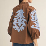 Blue Belle Appliqué Top