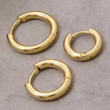 Stainless Steel Mixed Hoop Earrings Set