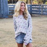Waffle Longsleeve Top-Camo