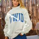 'WWJD & AMEN' Reversible Mock Neck Sweatshirt