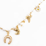 Western Icon Pearl Mix Chain Charm Necklace